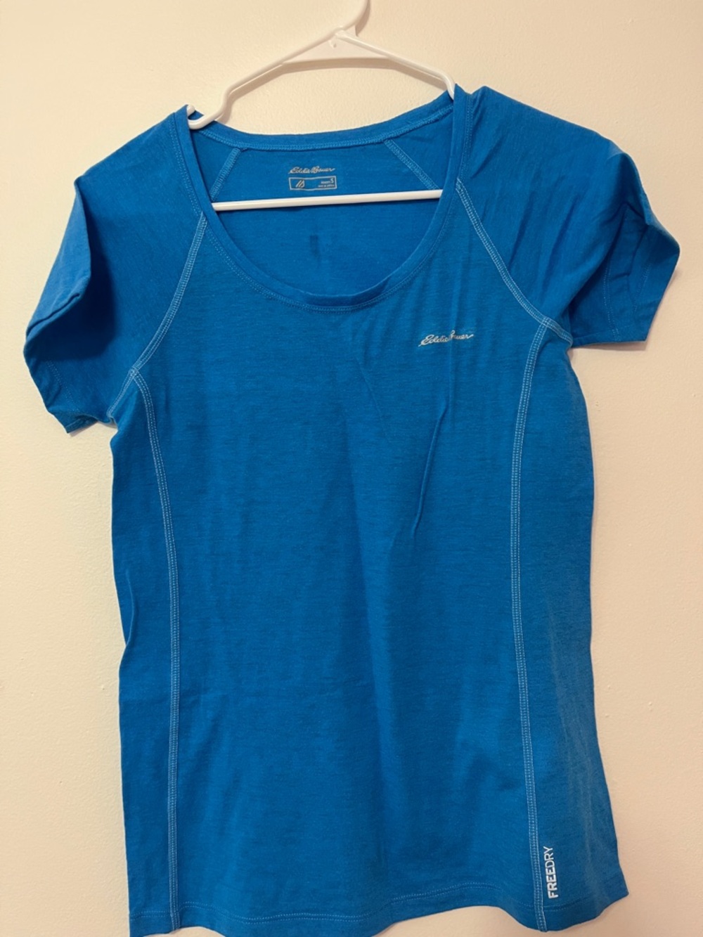 EDDIE BAUER Bright Blue Workout 🏋️ Short Sleeve Tee Shirt 👚